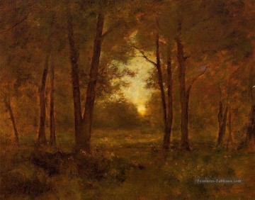  Inness Peintre - Sundown près de Montclair Tonalist George Inness